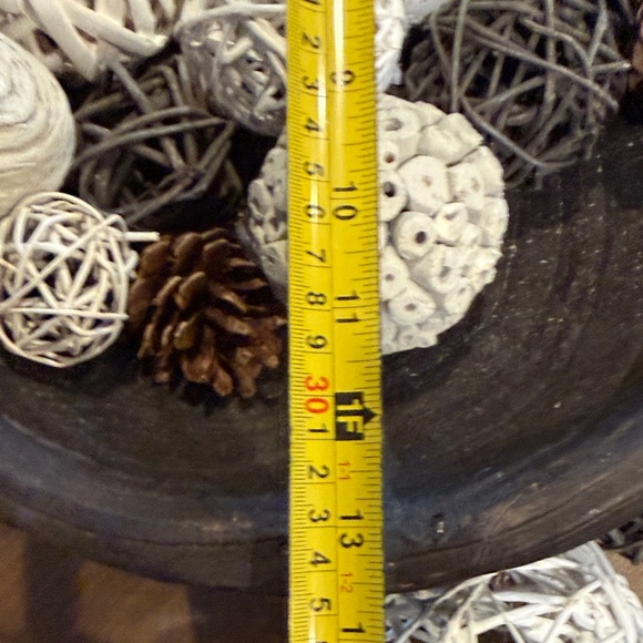 Hobby Lobby Decorative Bowl with White and Brown Accents - Picture 4 of 6